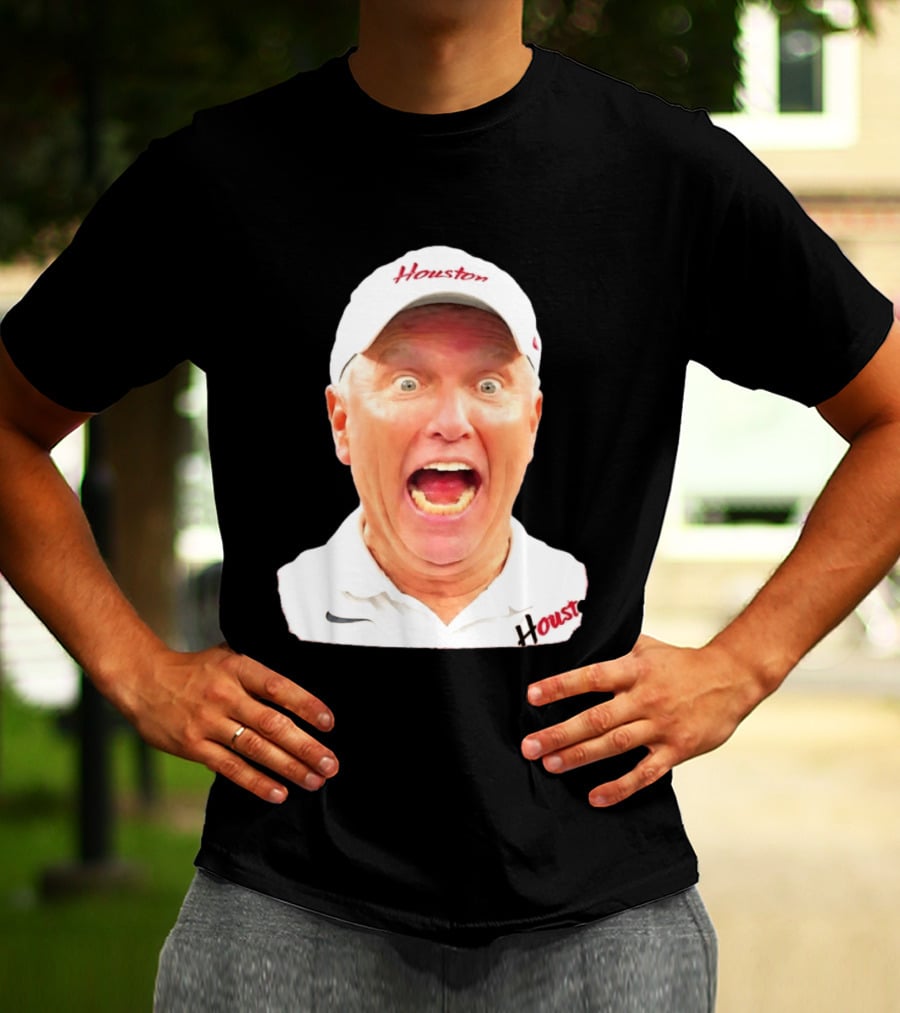 Dana Holgorsen Houston Cougars Coach Excited Expression College Football T-Shirt