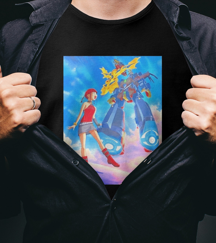 Dorothy Wayneright With The Big O Mecha From The Big O Anime Series T-Shirt