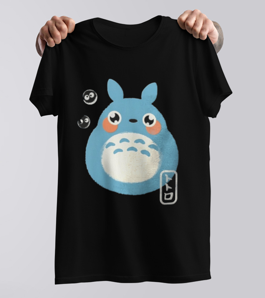 Totoro My Neighbor Totoro Blue Totoro With Soot Sprites T-Shirt
