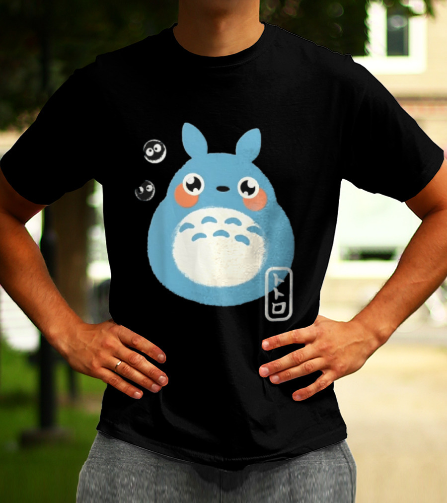 Totoro My Neighbor Totoro Blue Totoro With Soot Sprites T-Shirt