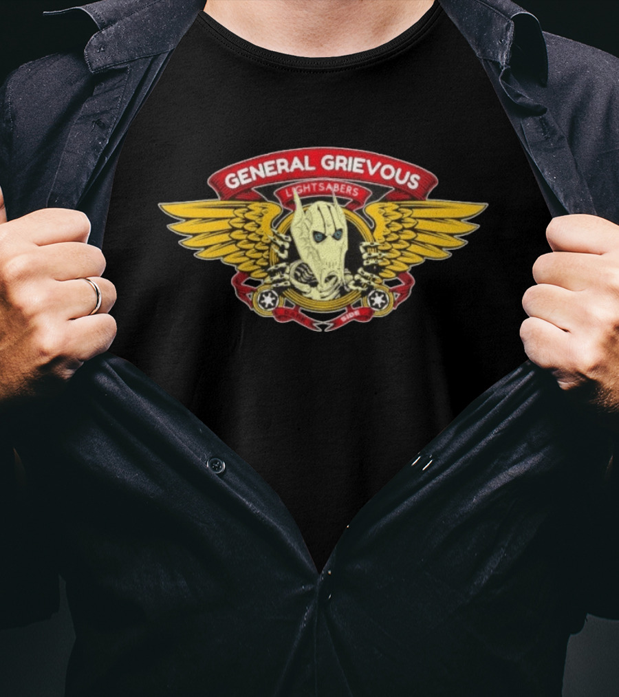 General Grievous Lightsabers Wings Dark Side Star Wars T-Shirt
