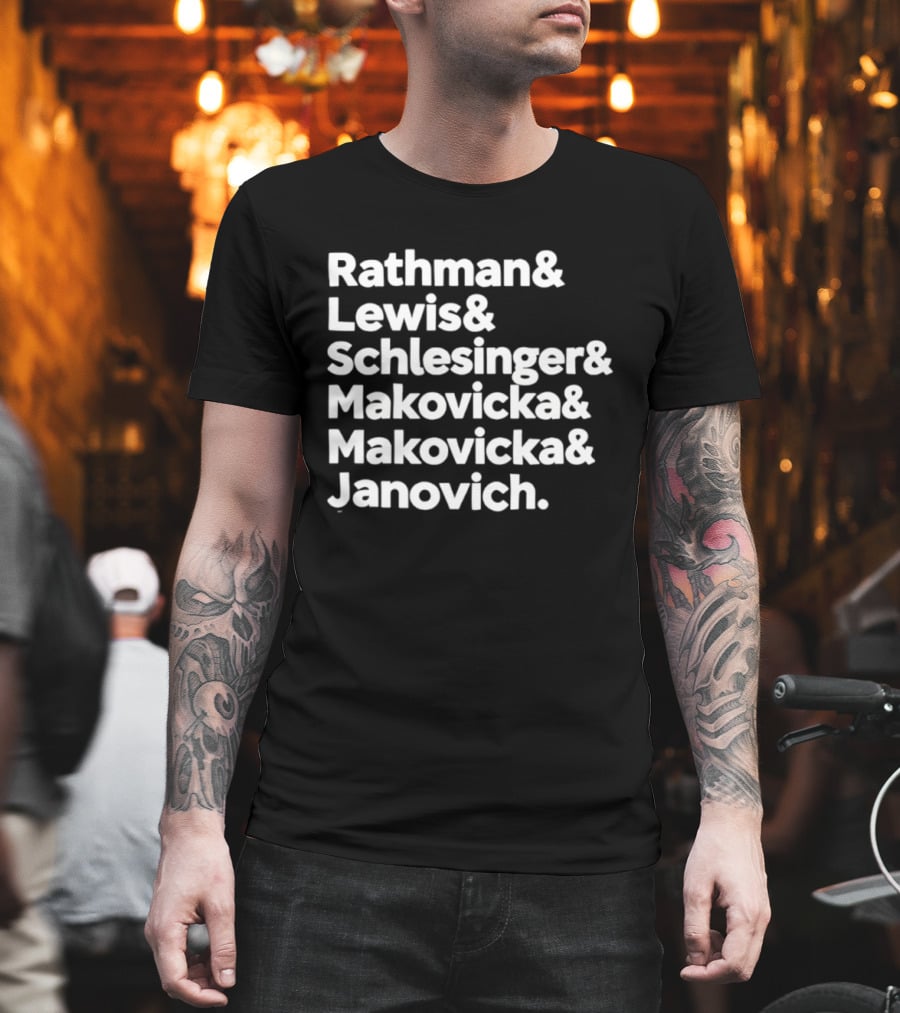 Rathman Lewis Schlesinger Makovicka Makovicka Janovich Nebraska Cornhuskers Fullback Legacy T-Shirt