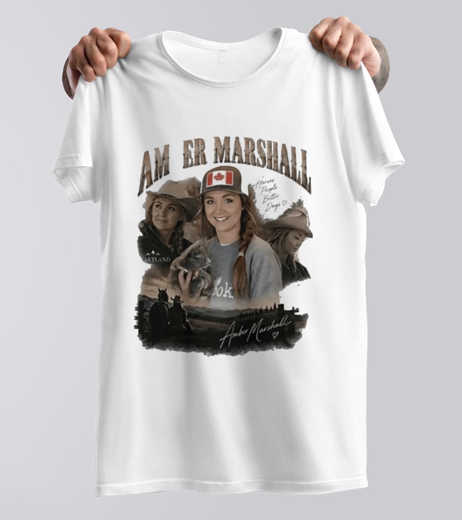 Amber Marshall Heartland Better Days Canadian Flag Retro Bootleg T-Shirt