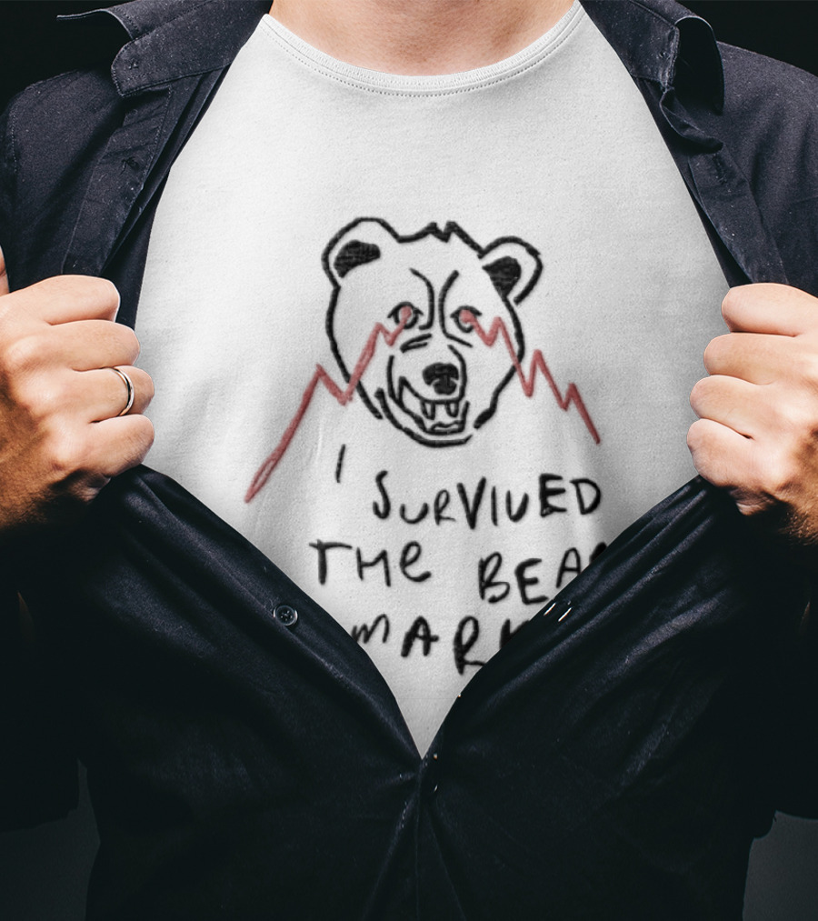 Bitcoin Bear Market Survivor SimplyBitcoin Cryptocurrency Bear T-Shirt