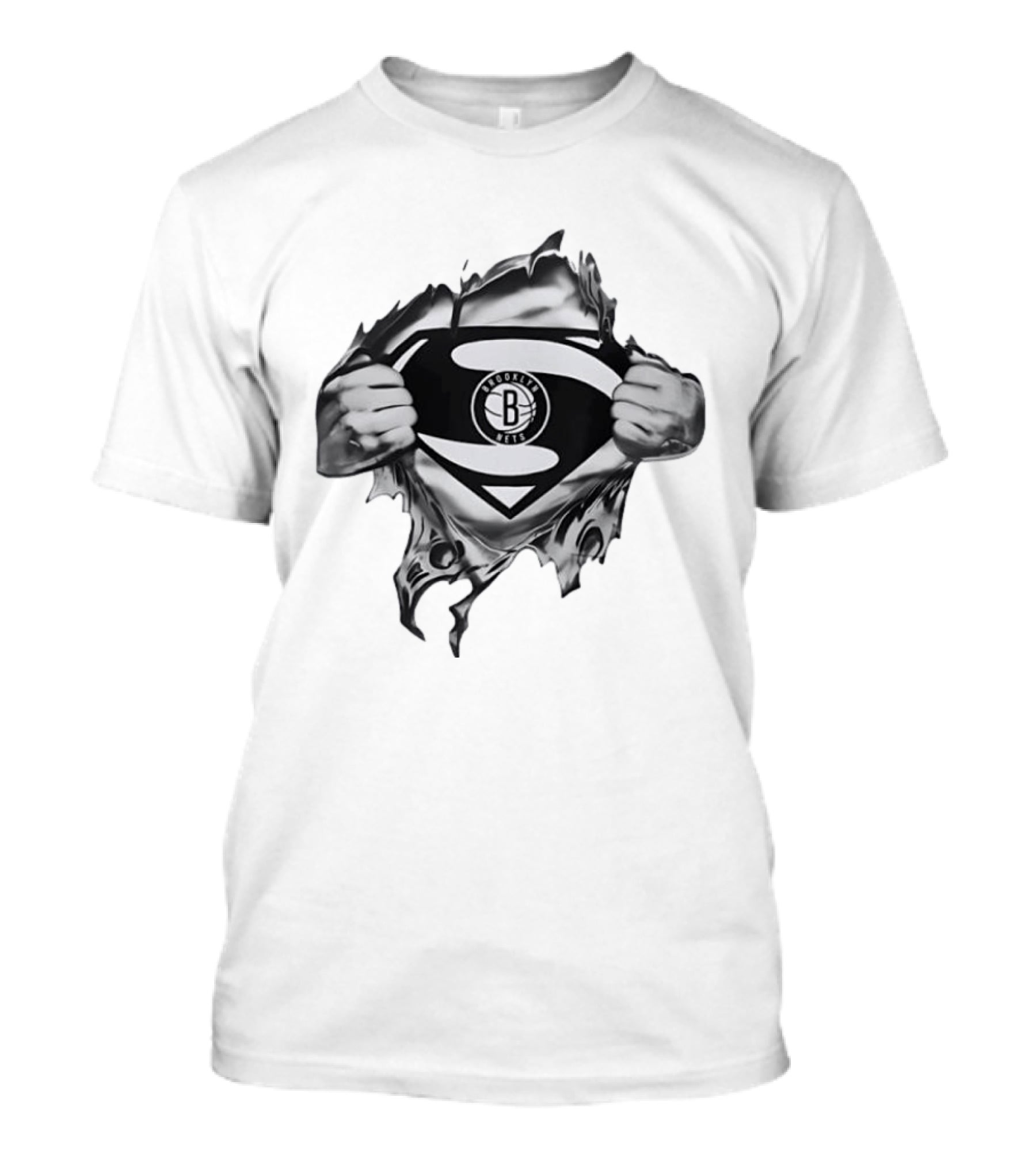 Brooklyn Nets Superman NBA Basketball Fan T-Shirt