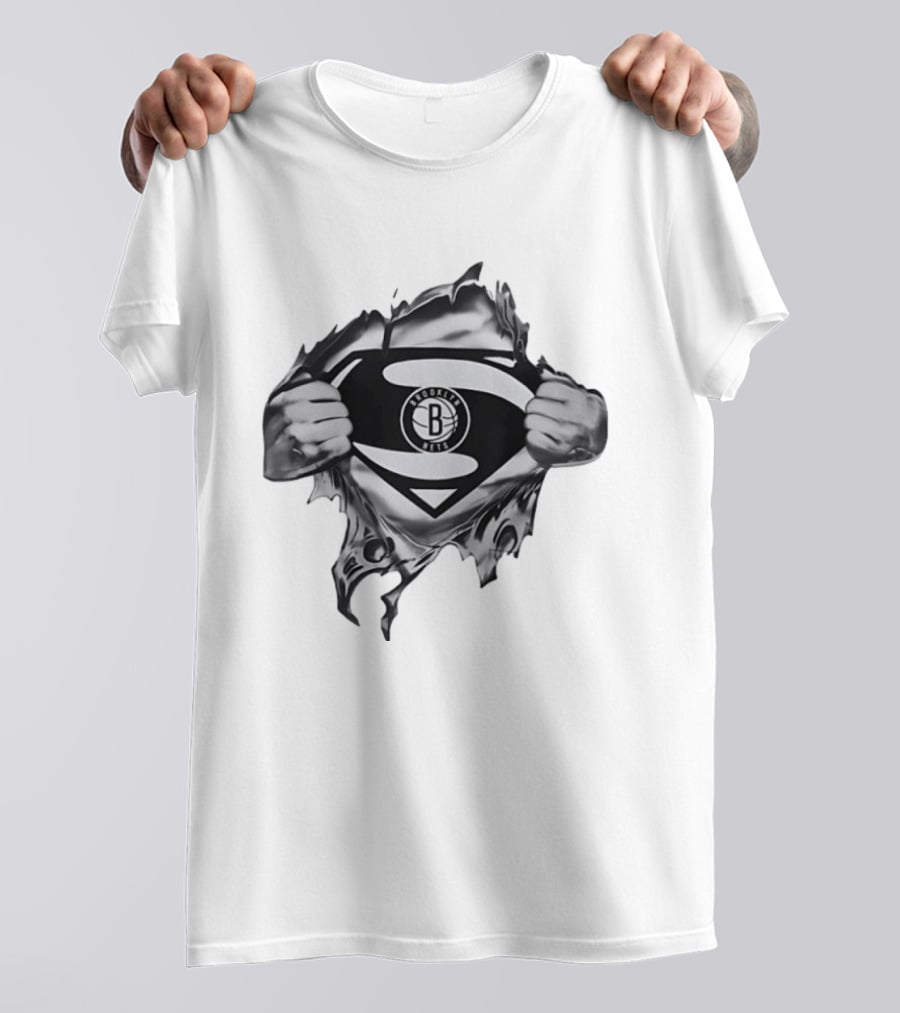 Brooklyn Nets Superman NBA Basketball Fan T-Shirt