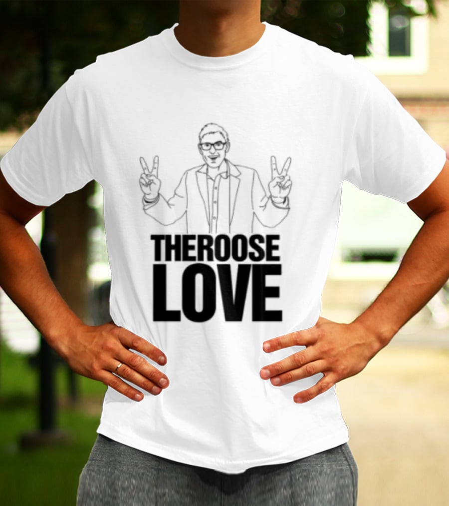 Choose Love Store Louis Theroux Choose Love Peace Sign Gesture T-Shirt