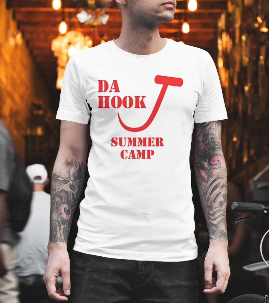 Da Hook Summer Camp Fishing Vacation Outdoor Experience T-Shirt