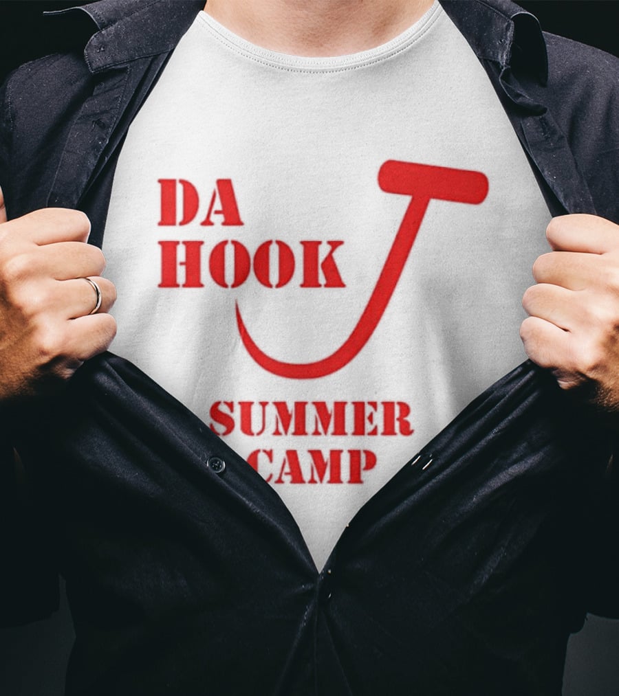 Da Hook Summer Camp Fishing Vacation Outdoor Experience T-Shirt