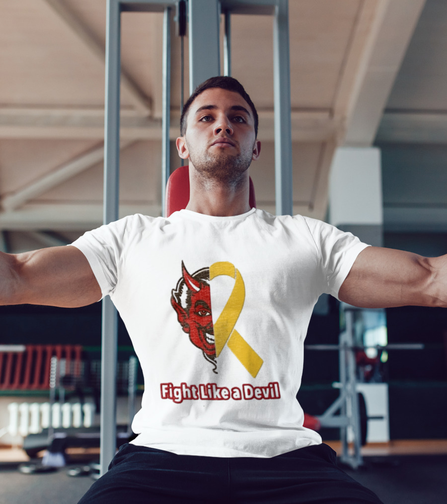 Fight Like A Devil EndChildhoodCancer Awareness Duke Blue Devils T-Shirt