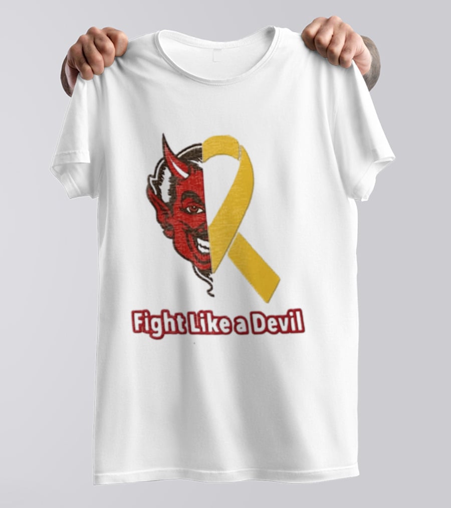 Fight Like A Devil EndChildhoodCancer Awareness Duke Blue Devils T-Shirt