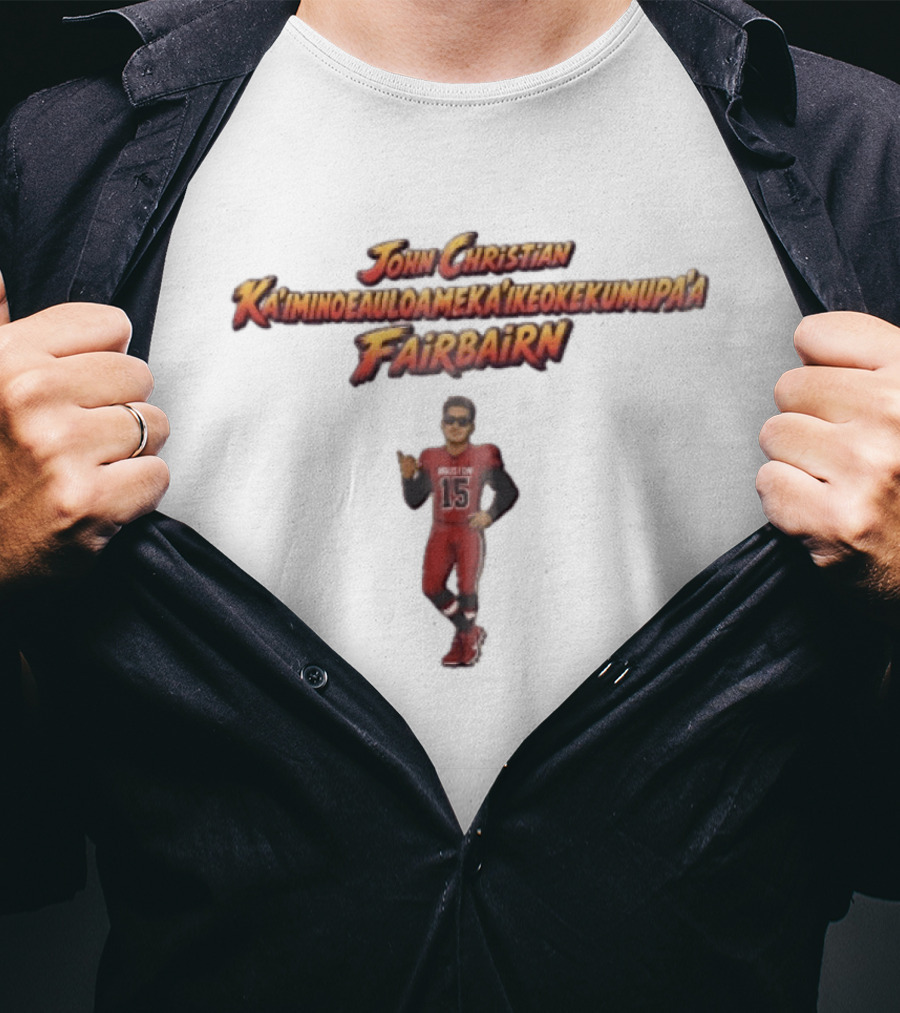 Houston Texans John Christian Kaiminoeauloamekaikeokekumupaa Fairbairn Kicker Caricature T-Shirt