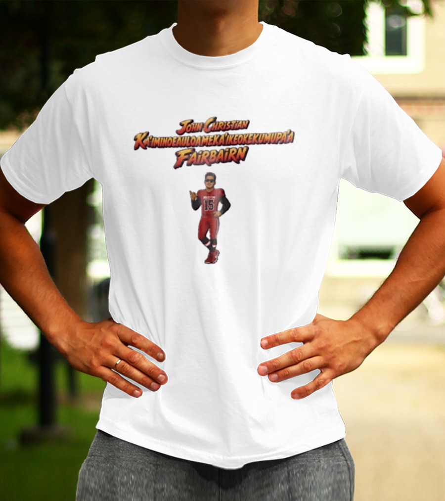 Houston Texans John Christian Kaiminoeauloamekaikeokekumupaa Fairbairn Kicker Caricature T-Shirt