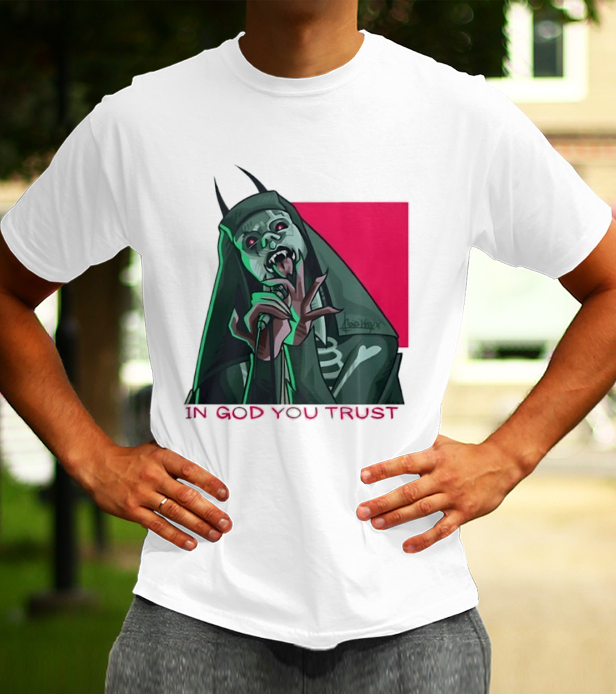 In God You Trust Demon Vocalist Metal Horror T-Shirt