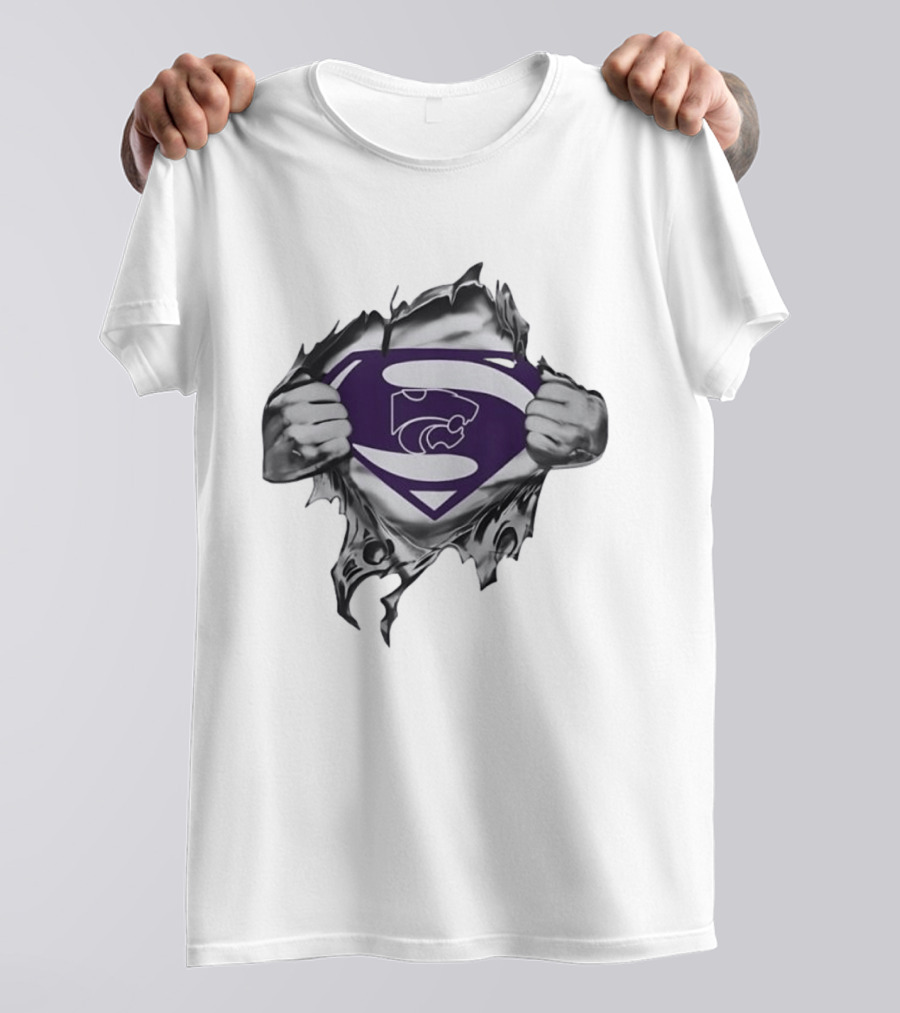 Kansas State Wildcats Superman Emblem K State Cats Fans T-Shirt