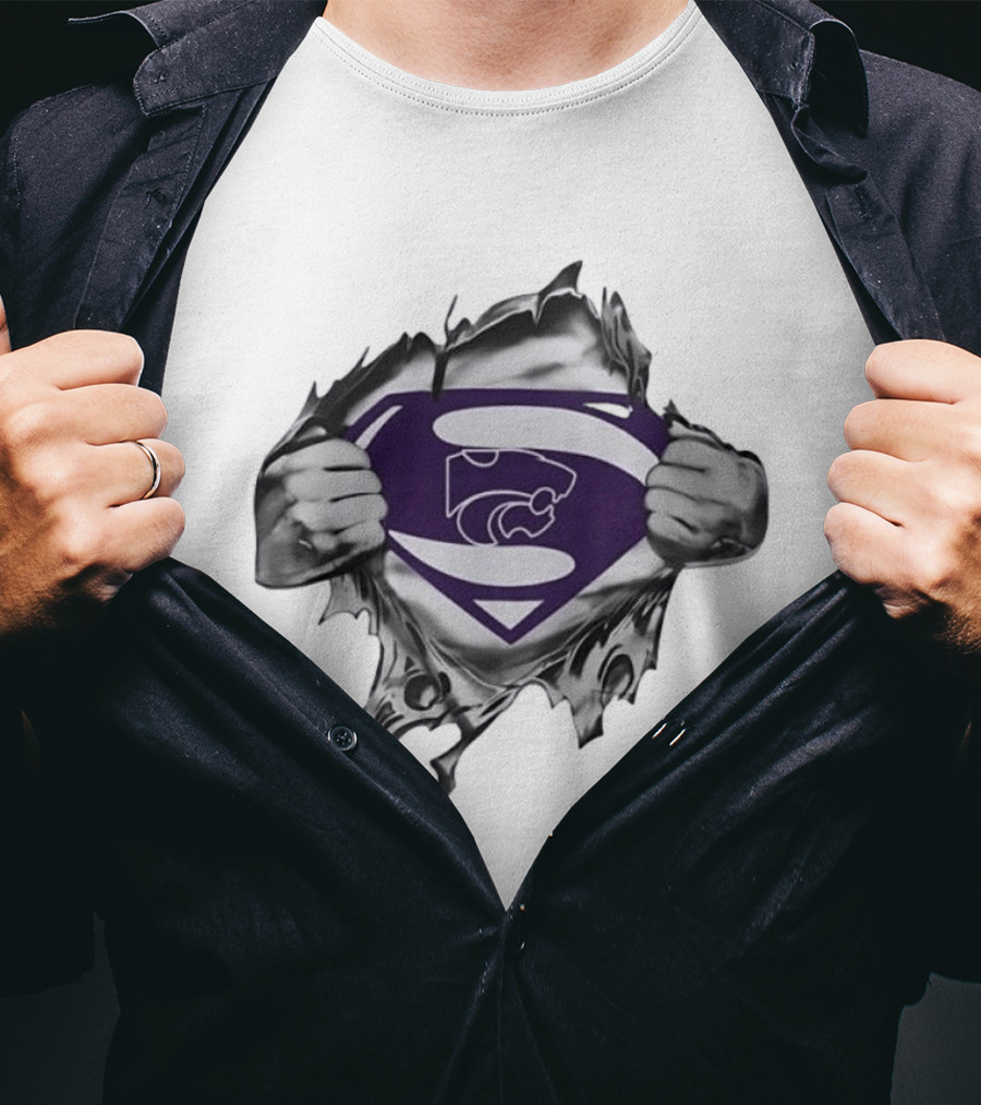 Kansas State Wildcats Superman Emblem K State Cats Fans T-Shirt