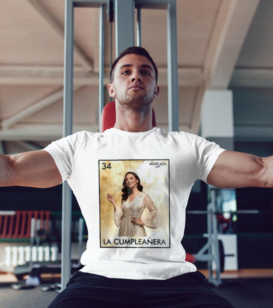 Mexicada 34 La Cumpleañera Loteria Card Woman White Dress T-Shirt