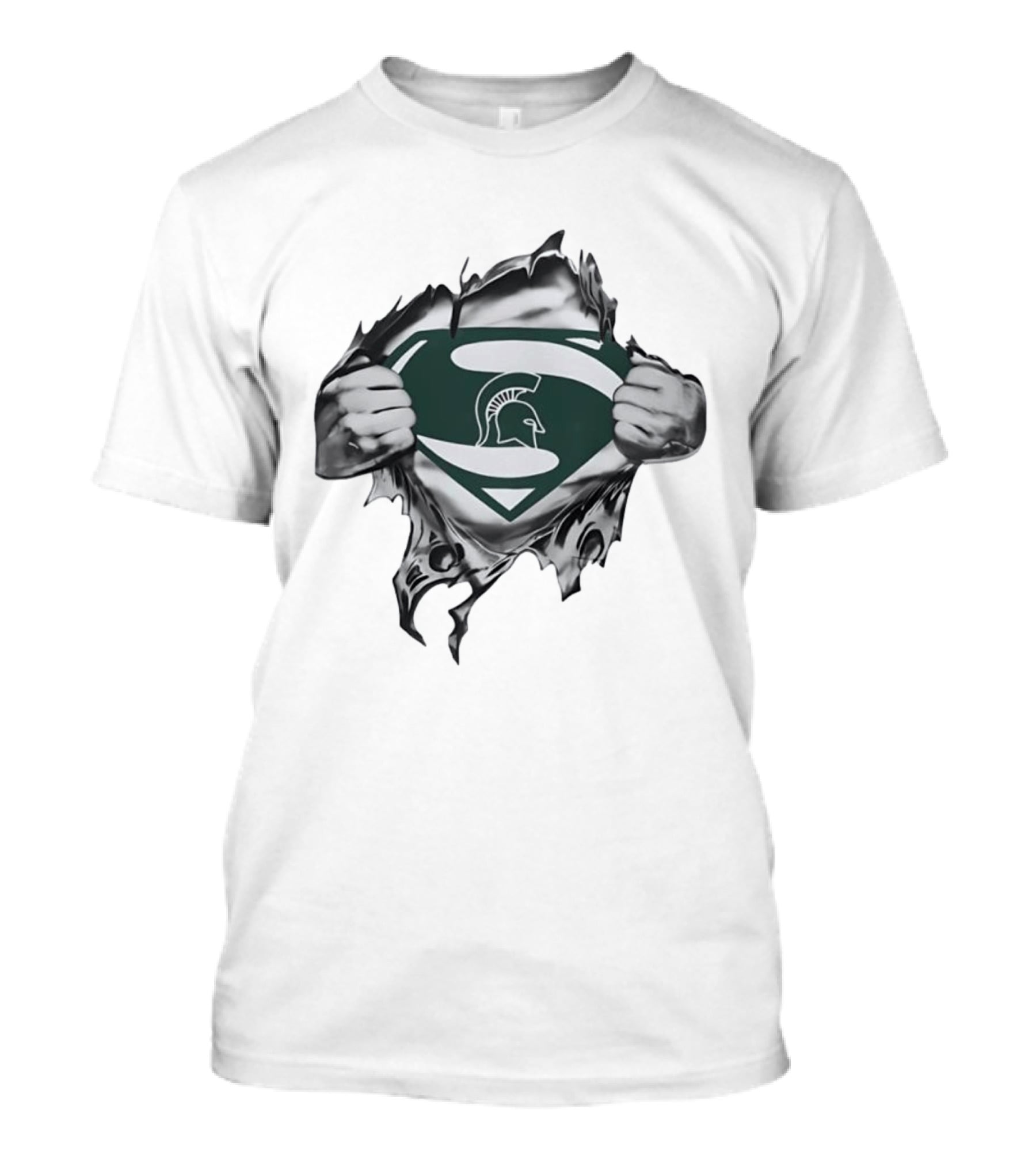 Michigan State Spartans Superman Logo NCAA Fan T-Shirt