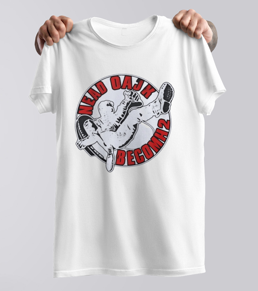 Nead Oajk Becomh2 Fighter Kick Circle T-Shirt