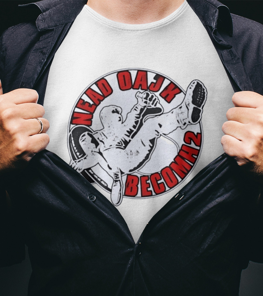 Nead Oajk Becomh2 Fighter Kick Circle T-Shirt