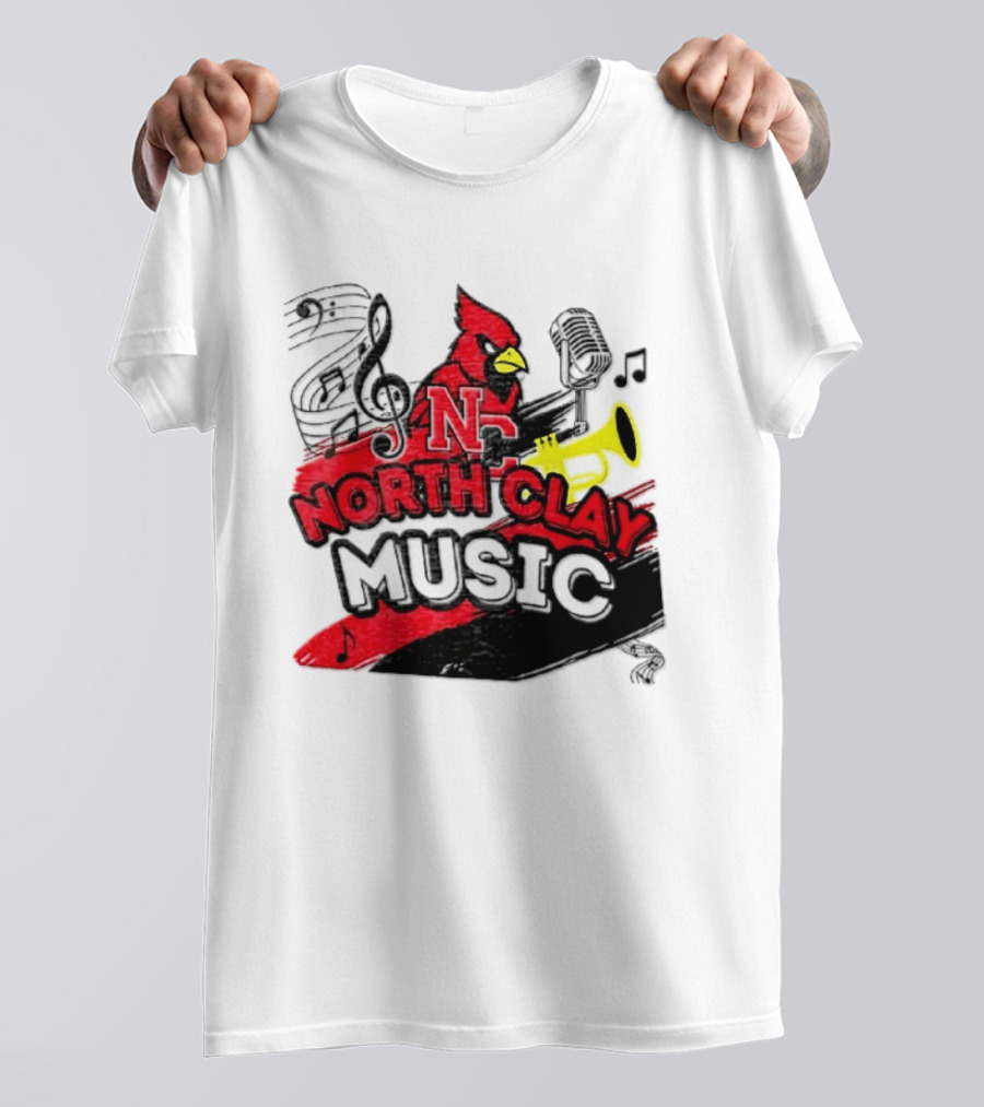 North Clay Cardinals Music Band Instrumental Ensemble T-Shirt