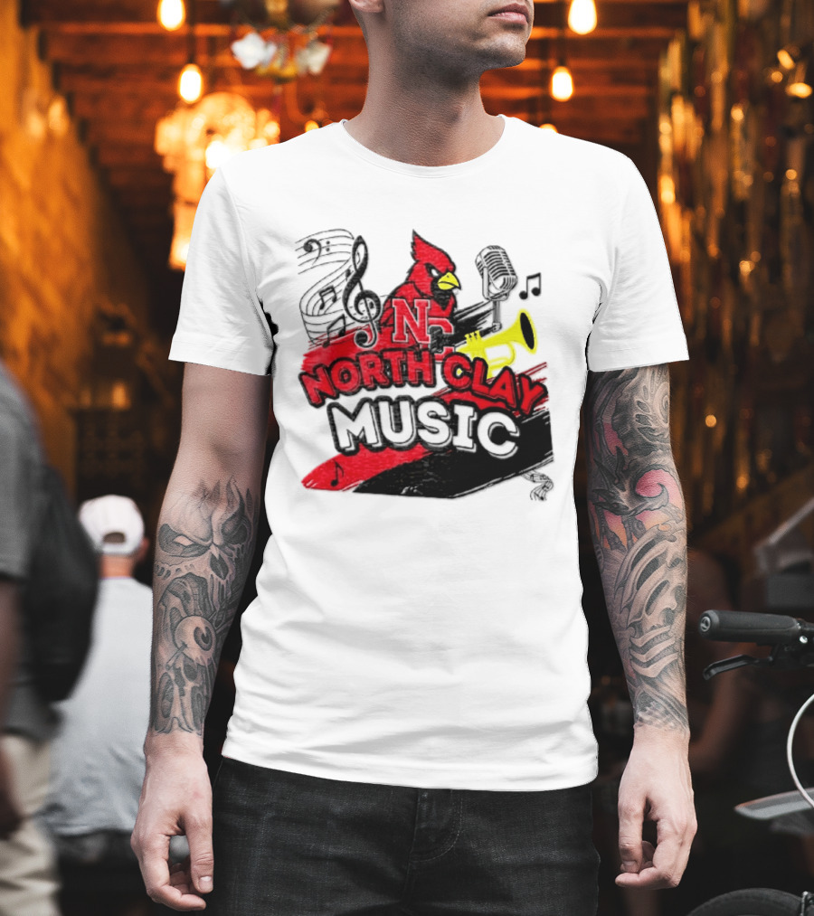 North Clay Cardinals Music Band Instrumental Ensemble T-Shirt