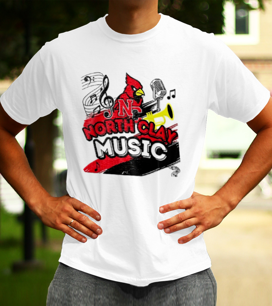 North Clay Cardinals Music Band Instrumental Ensemble T-Shirt