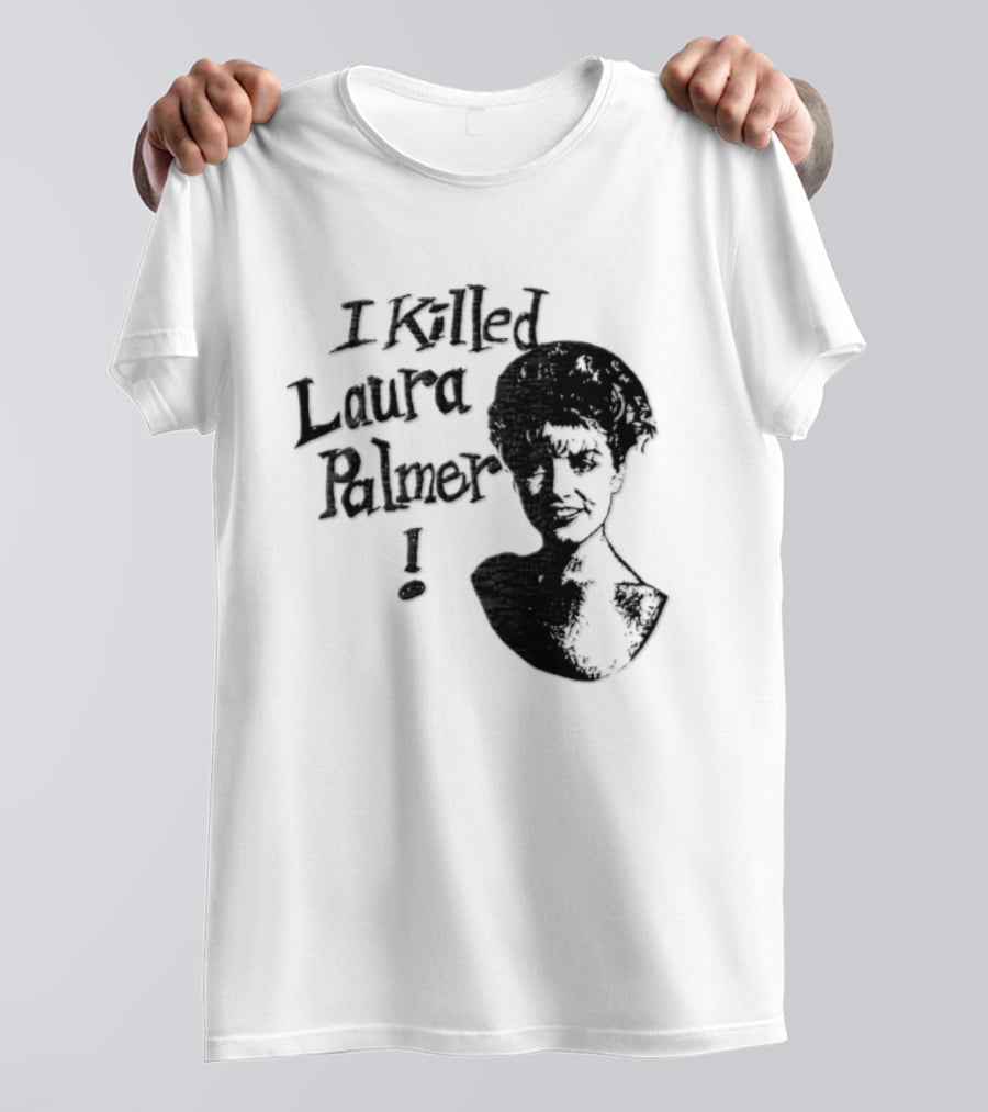 I Killed Laura Palmer Sheryl Lee High Contrast Bust Monochrome Stencil T-Shirt