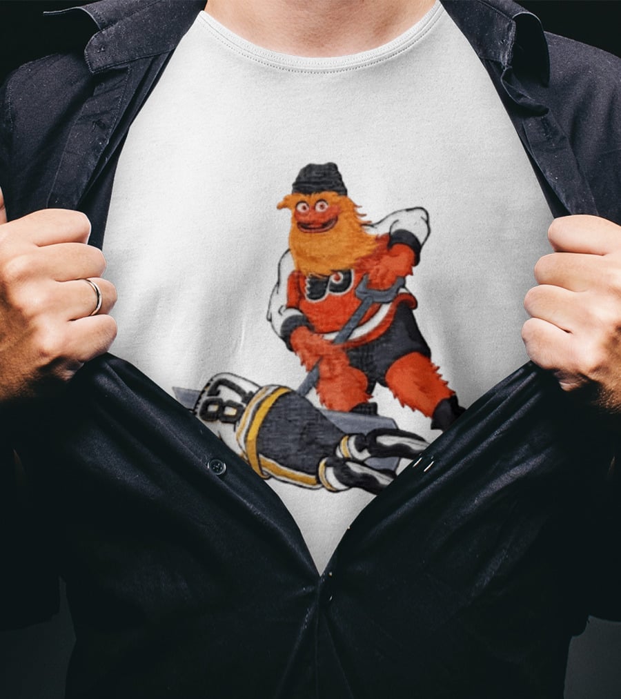 Sidney Crosby Philadelphia Flyers Gritty NHL Pittsburgh Penguins Hockey T-Shirt