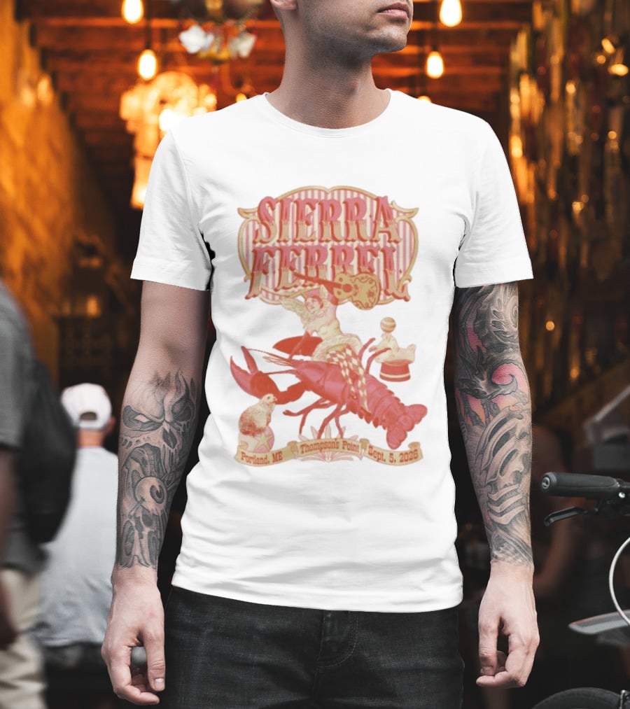 Sierra Ferrell Thompson's Point Portland ME September 5 2026 Vintage Lobster Event T-Shirt