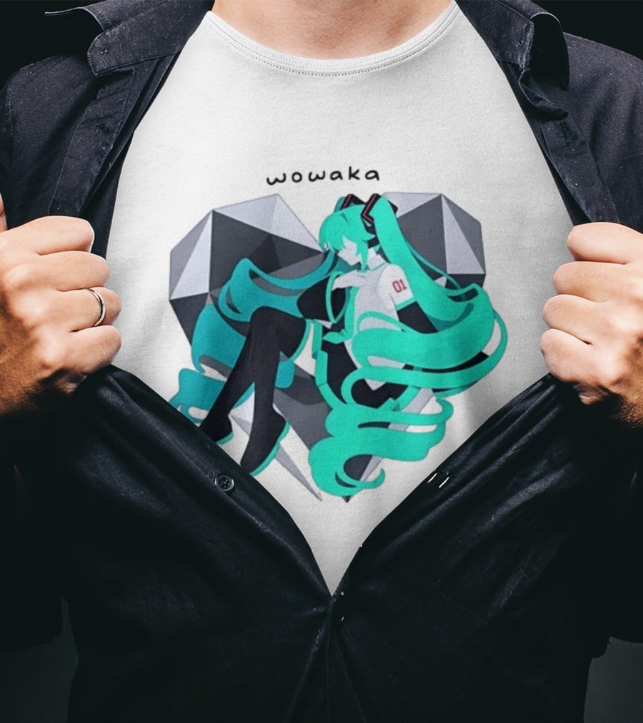 Wowaka 01 Hatsune Miku Heart Vocaloid Anime T-Shirt