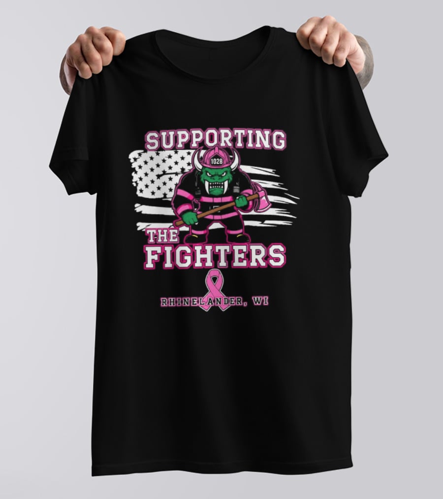 Rhinelander WI Supporting The Fighters Pink Ribbon 2026 T-Shirt