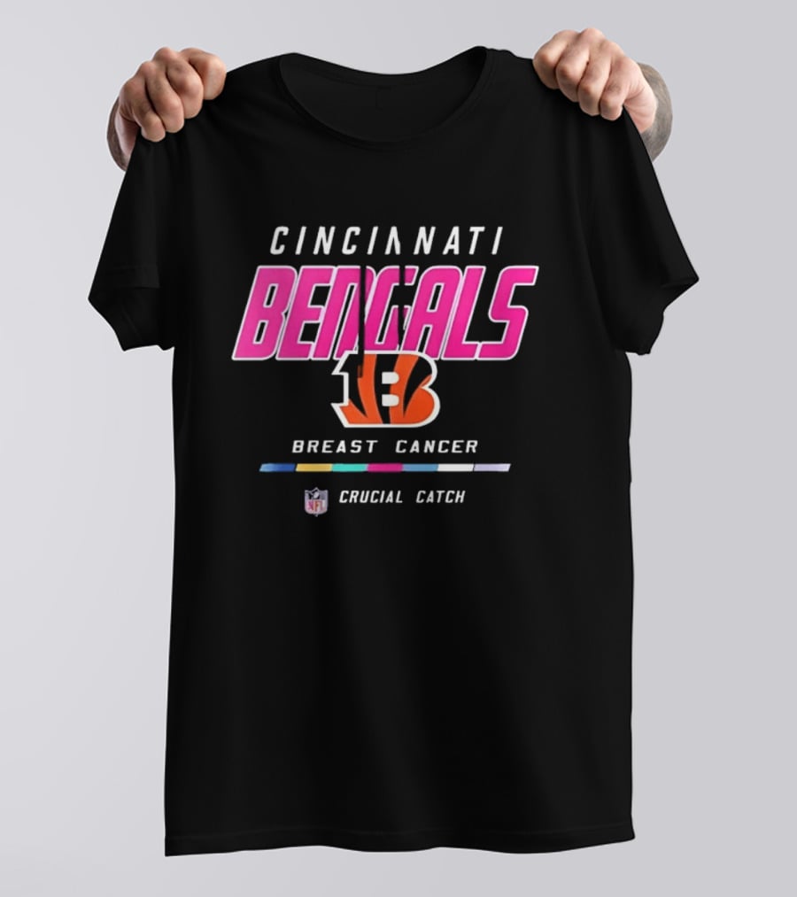 Cincinnati Bengals NFL Crucial Catch Breast Cancer Awareness Pink T-Shirt