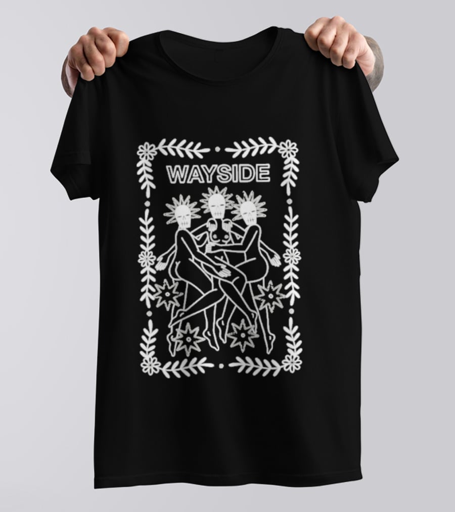 Wayside Ghosts Occult Gothic Skeleton Sunflower Dance T-Shirt