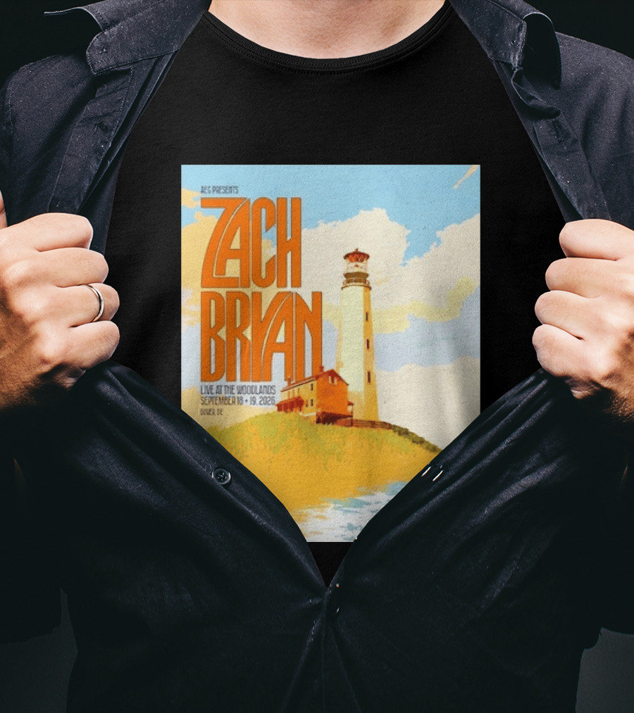 Zach Bryan Live At The Woodlands September 18 19 2026 Dover DE Kings Of Leon Alabama Shakes Gabriella Rose Feyi Fuli Concert T-Shirt