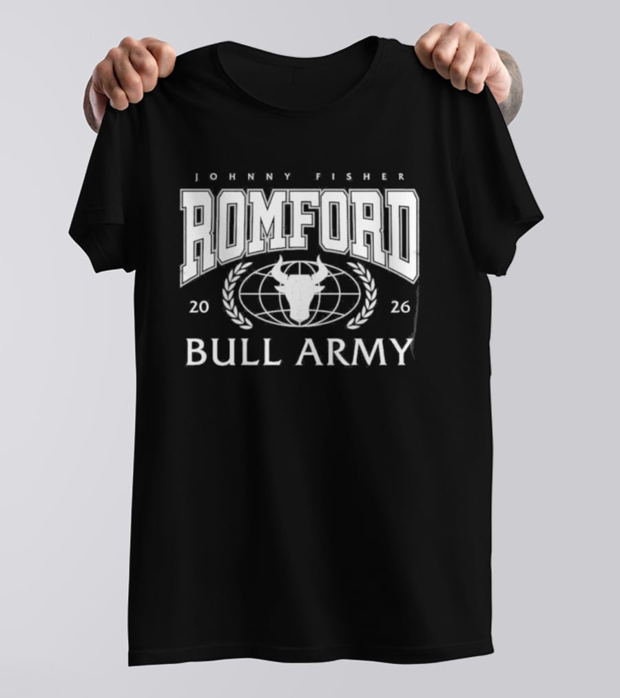 Johnny Fisher Romford Bull Army 2026 Boxing T-Shirt