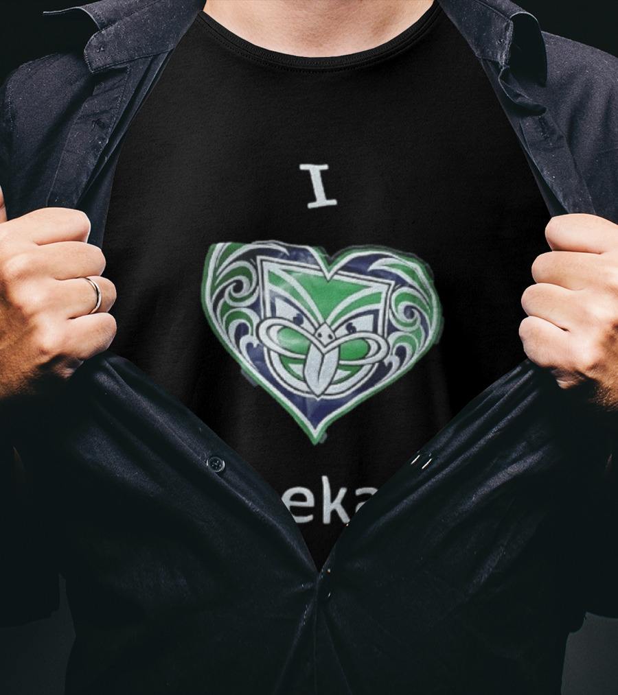 I Leka New Zealand Warriors Heart Shape Koru T-Shirt