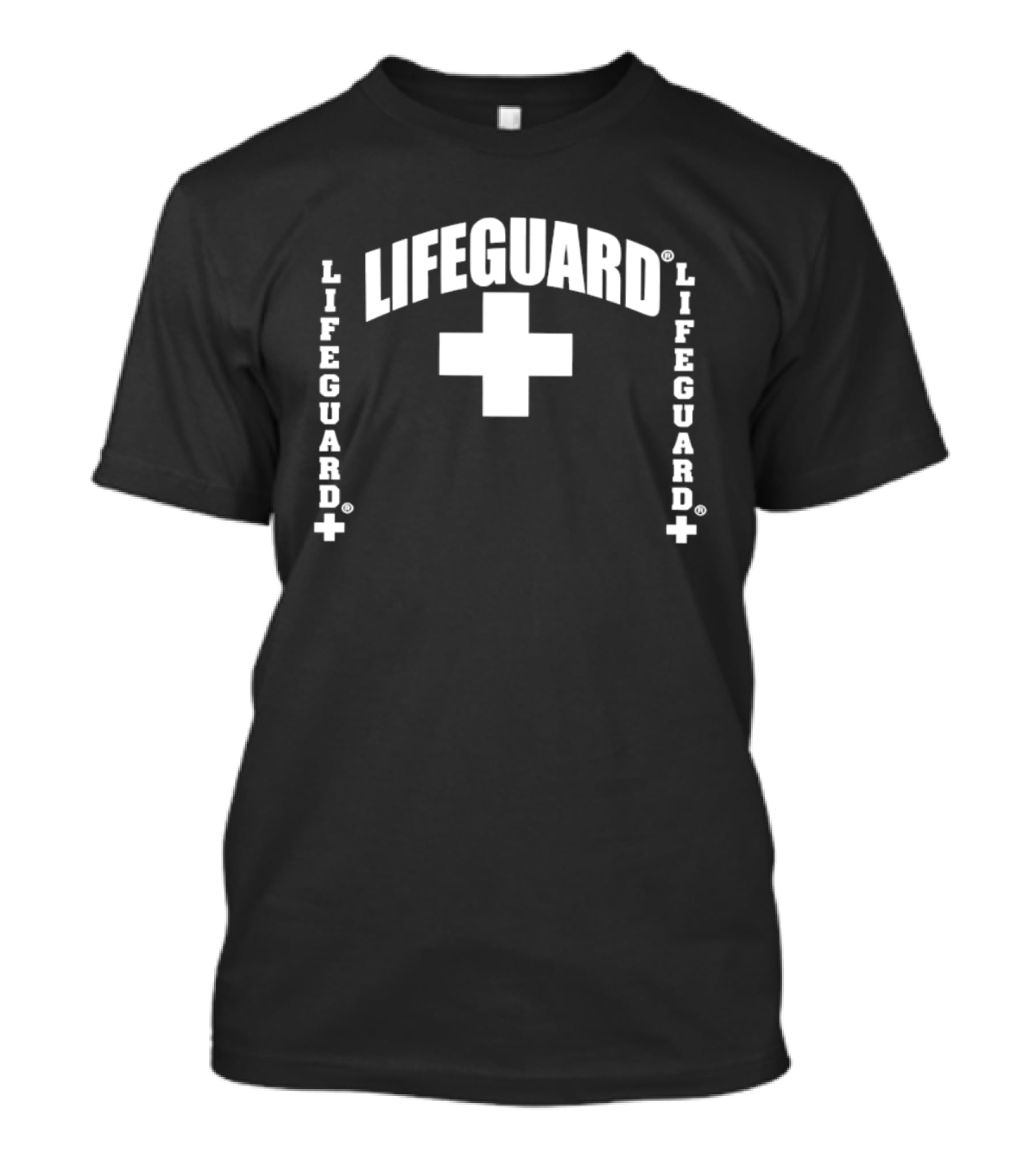 Lifeguard Cross Lifeguard Text Professional Water Safety Beach Patrol T-Shirt