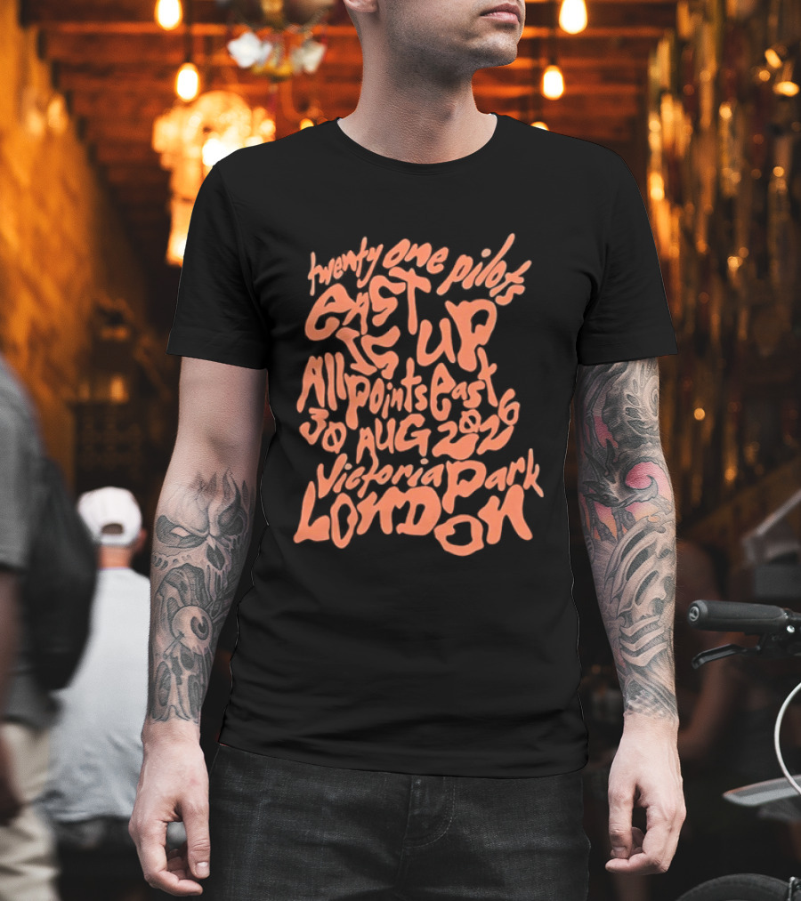 Twenty One Pilots Get Up All Points East 19 Aug 2026 Victoria Park London T-Shirt