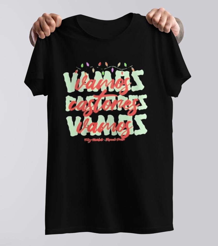 Vamos Castores Vamos Lightning Christmas Holiday Lights T-Shirt