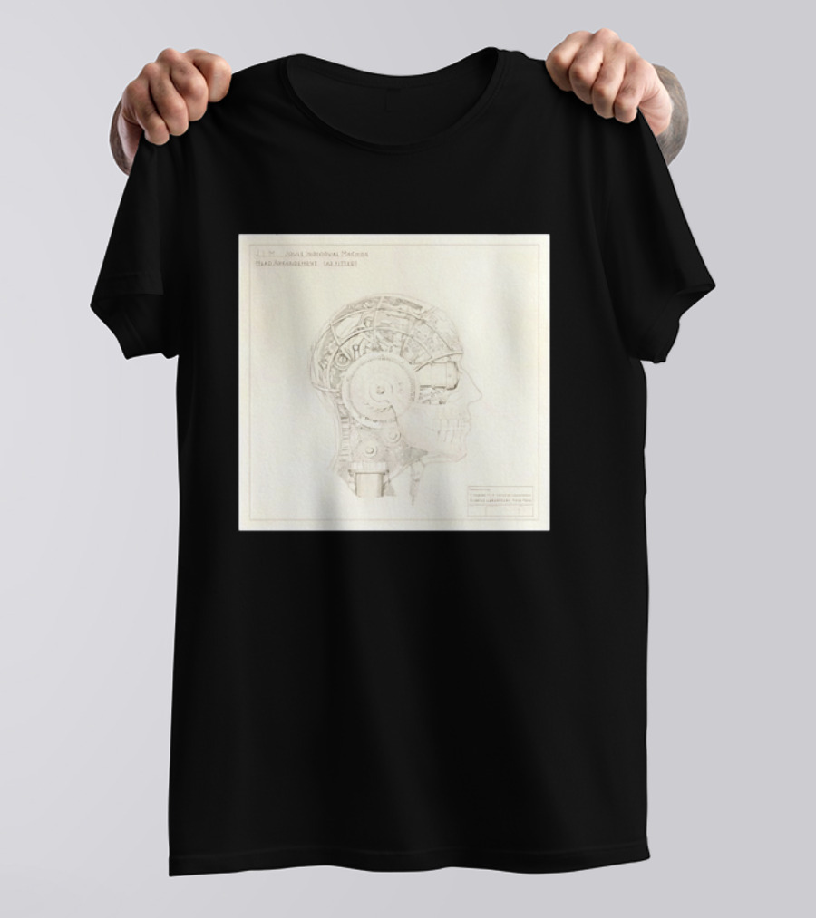 VisionQuest JIM Joule Individual Machine Head Blueprint Drawing T-Shirt