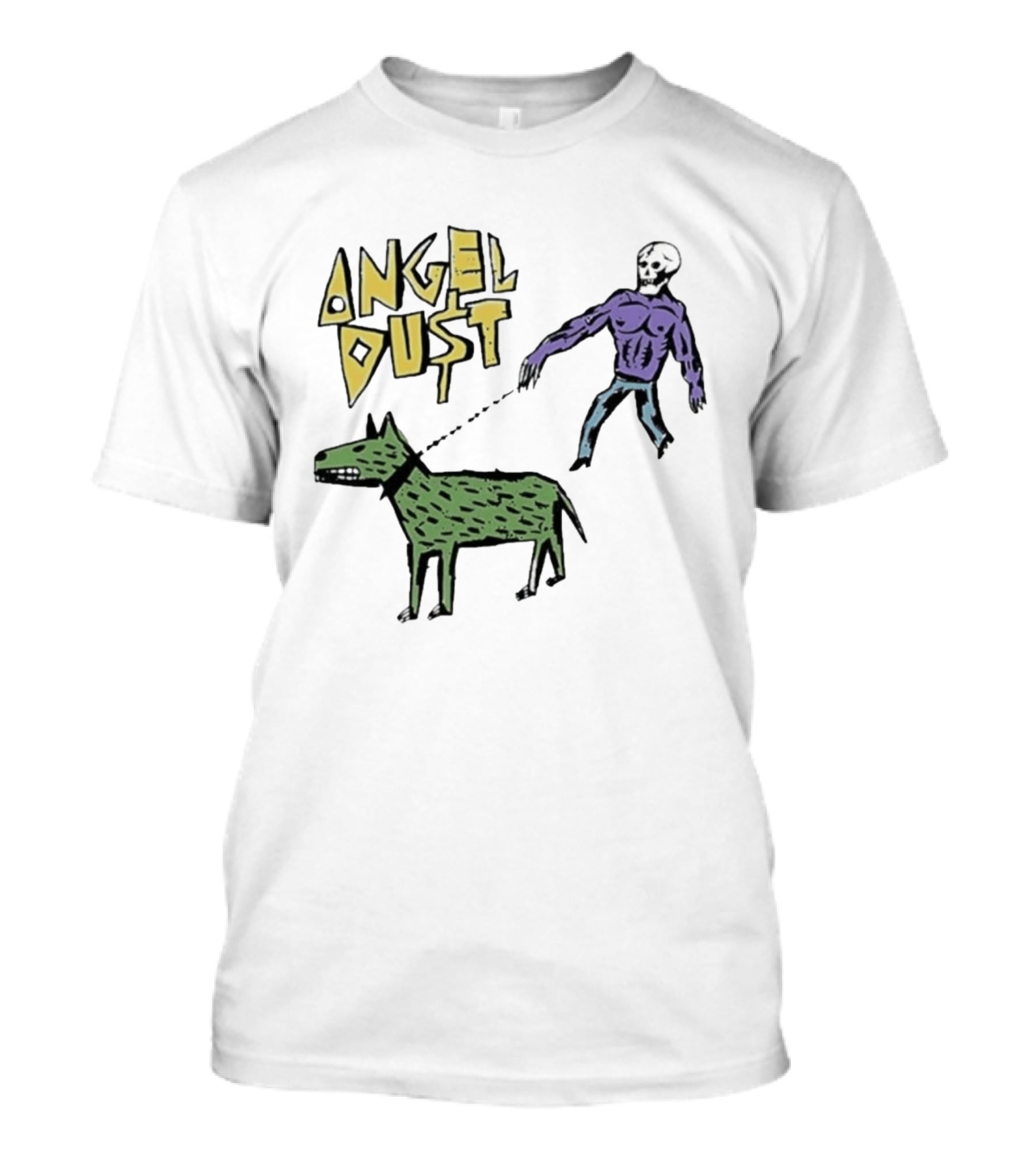 Angel Dust Skeleton Walking Dog T-Shirt