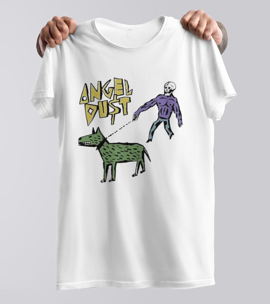 Angel Dust Skeleton Walking Dog T-Shirt