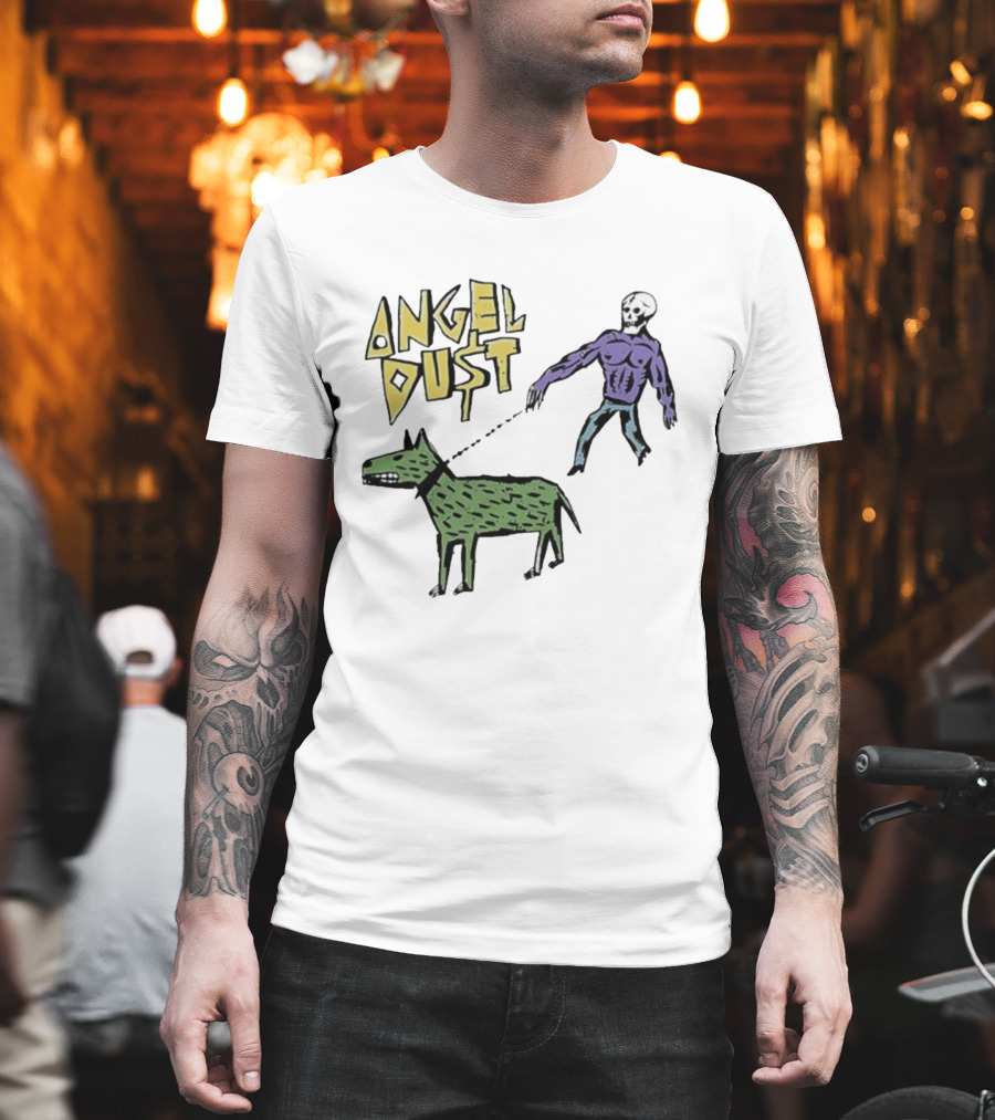 Angel Dust Skeleton Walking Dog T-Shirt
