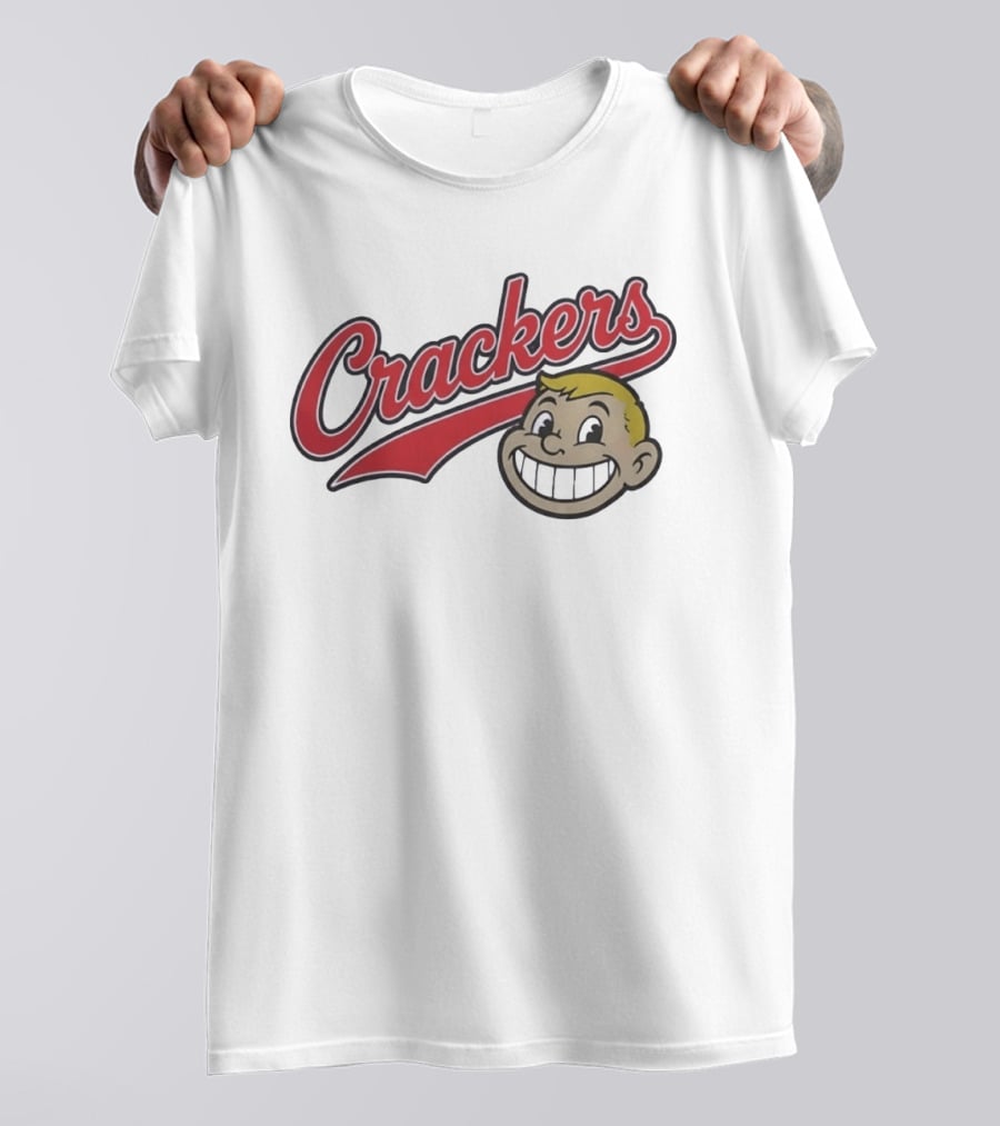 Crackers Vintage Cartoon Style Blonde Boy Smiling T-Shirt