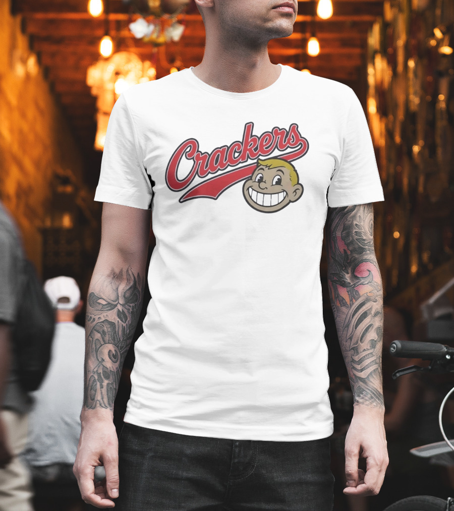Crackers Vintage Cartoon Style Blonde Boy Smiling T-Shirt