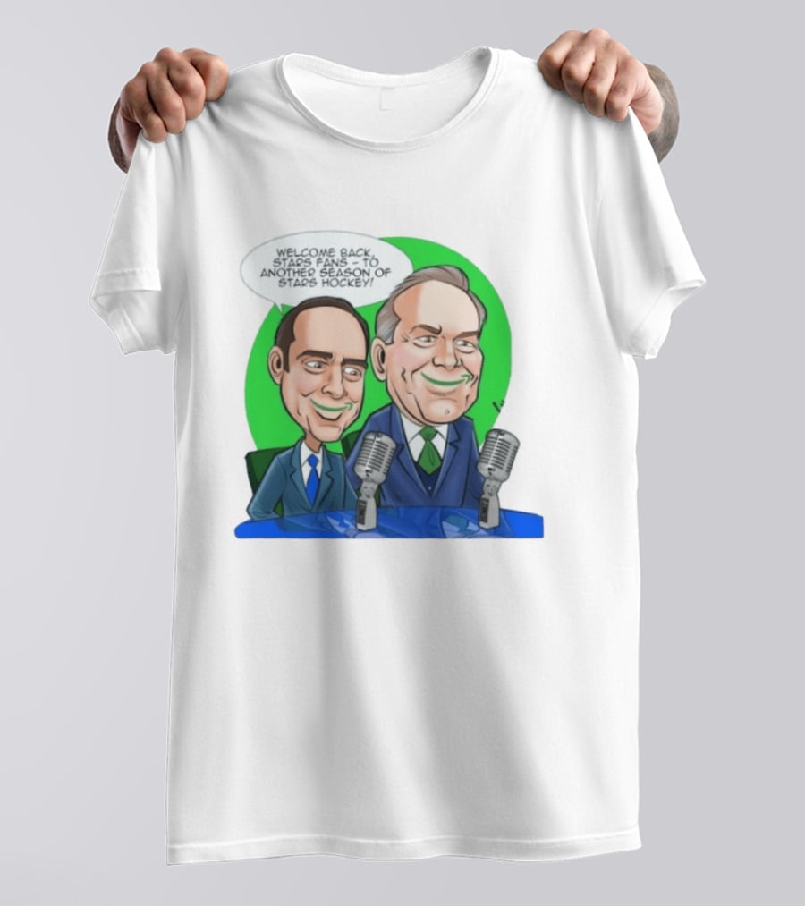 Dallas Stars Prime Time Welcome Back Fans Season Hockey Mic Duo T-Shirt