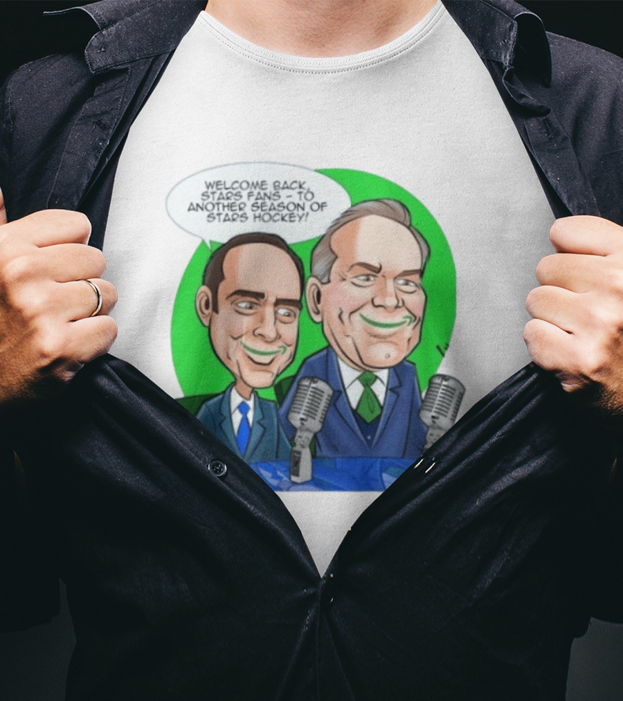 Dallas Stars Prime Time Welcome Back Fans Season Hockey Mic Duo T-Shirt
