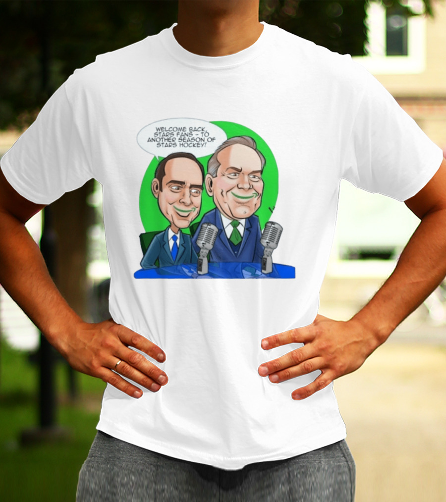 Dallas Stars Prime Time Welcome Back Fans Season Hockey Mic Duo T-Shirt
