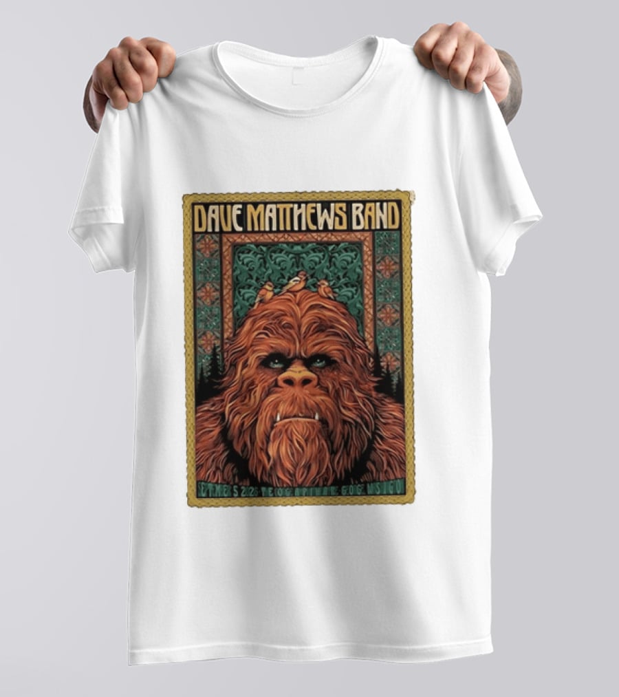 Dave Matthews Band September 5 2026 The Coca Cola Amphitheatre George WA I Go Bigfoot T-Shirt